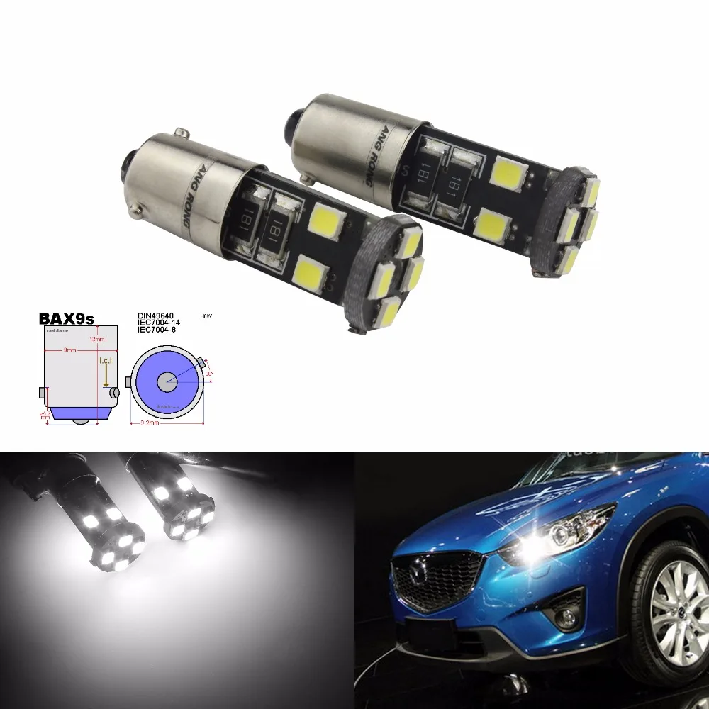 Xenon White 8 LED Canbus Sidelight Bulbs H6W 433 434 Bax9S For BMW 1