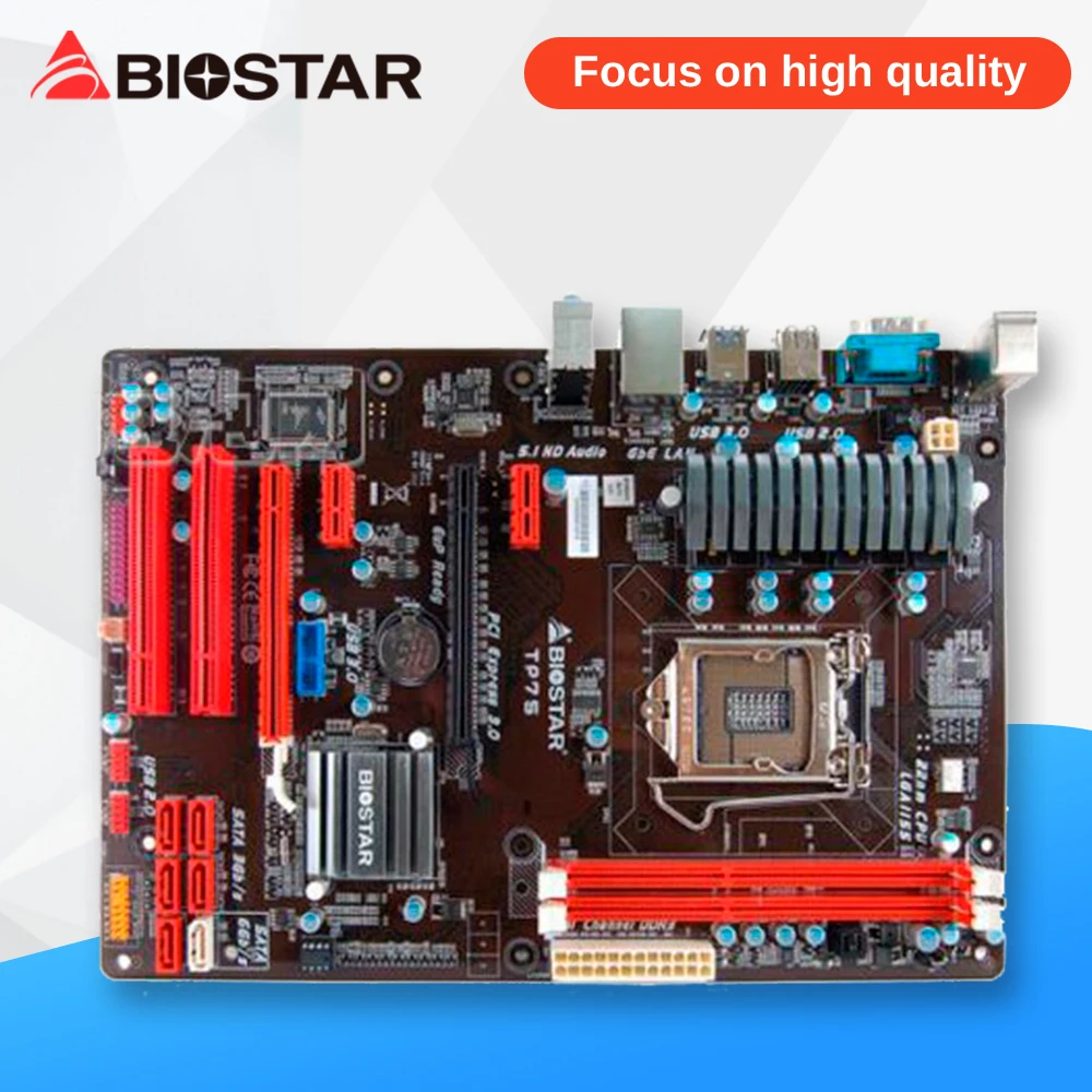 

BIOSTAR TP75 Desktop Motherboard B75 LGA 1155 i7 i5 i3 DDR3 16G SATA3 USB3.0 ATX