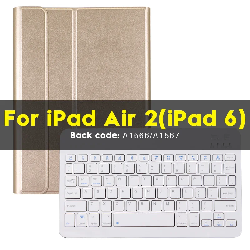 Чехол-клавиатура для iPad Air 1 Air 2 9,7 дюймов 2013/ с держателем карандаша Apple из искусственной кожи, Умный Магнитный чехол для iPad 5 6, чехол - Цвет: For iPad Air 2 GD