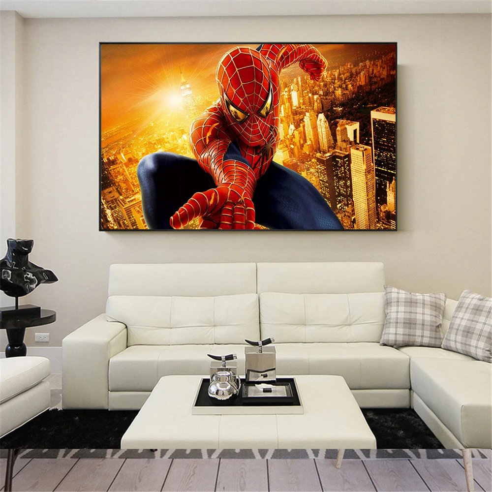 

The Spiders Man movie poster Super hero Spiderman Painting for living room wall Decor posters wall art canvas Cuadros