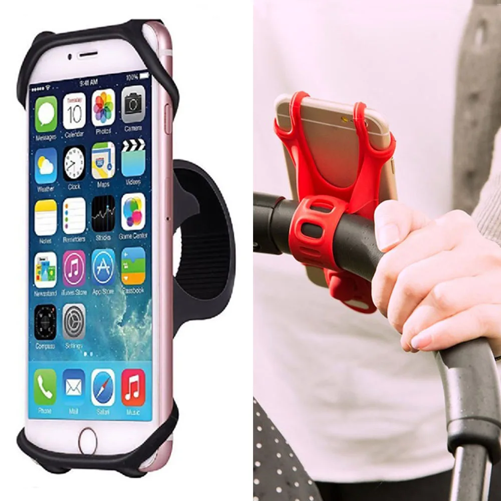 Baby Stroller Accessories Universal stroller Silicone Phone Holder Mobile Phone Holder for pram Moto Bicycle GPS Mount Bracket