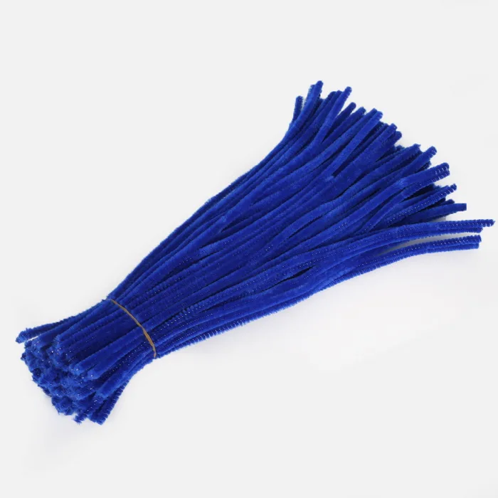 100 шт 5 мм х 30 см многоцветные пбция стебли синели, очистители труб вечерние принадлежности ручной работы Diy Art Craft - Цвет: Dark Blue