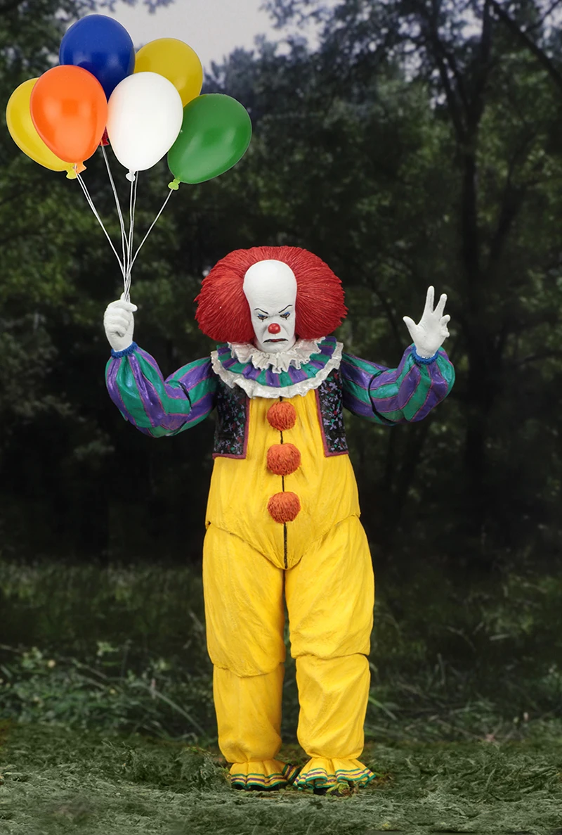 Figura de Ação Presente do Dia das Bruxas Original Neca Pennywise Coringa 1990 Stephen King Palhaço Brinquedo Horror it 5 Original neca it pennywise coringa 1990 stephen