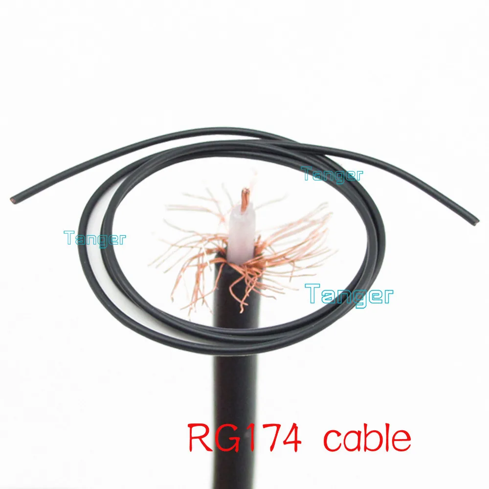 

10cm 4inch RG174 RG-174 RF Coaxial Pigtail Jumper Extension cable 4" 4in Low Loss Tanger for Adding Any Length Customization