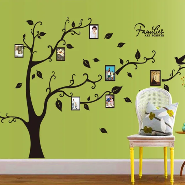 Large Photo Frame Family Tree Wall Decals Sticker Kid Room