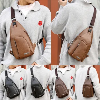 

New Fashion Mens Shoulder Bag Sport Crossbody Handbag Outdoor Sling Chest Pack