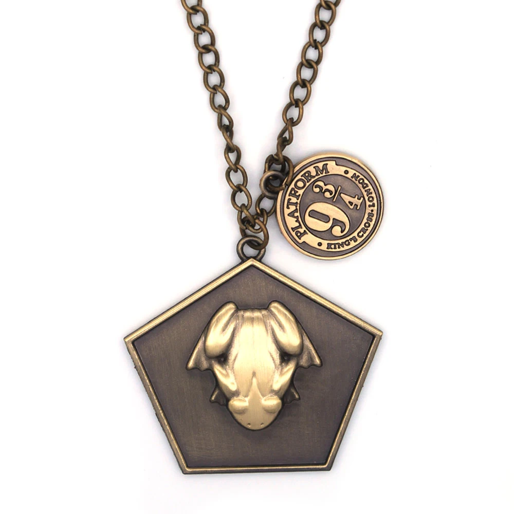 

OHCOMICS Hot For Harri Potter HP Fans Harry Zinc Chocolate Frog Platform 9-3/4 Metal Necklace Chain Cool Costume Cosplay Gift