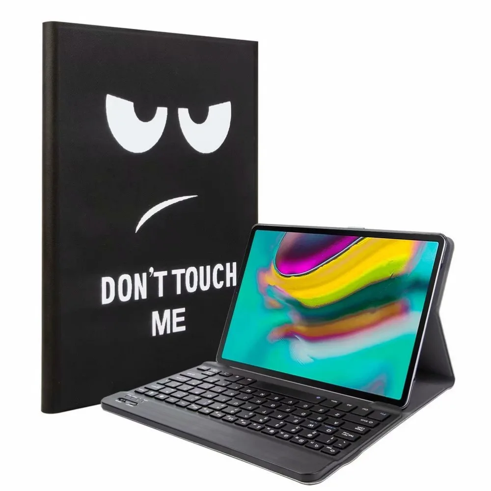 Bluetooth клавиатура чехол для Samsung Galaxy Tab A 10,1 T720 T725 планшет клавиатура с разделяемой 7 цветов задняя крышка