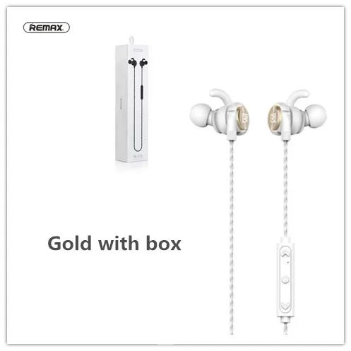 remax RB-S10, беспроводная Bluetooth гарнитура, Hi-Fi стерео Музыкальная гарнитура, Магнитная Адсорбция, дизайн для iPhone, Xiaomi - Цвет: with retail box