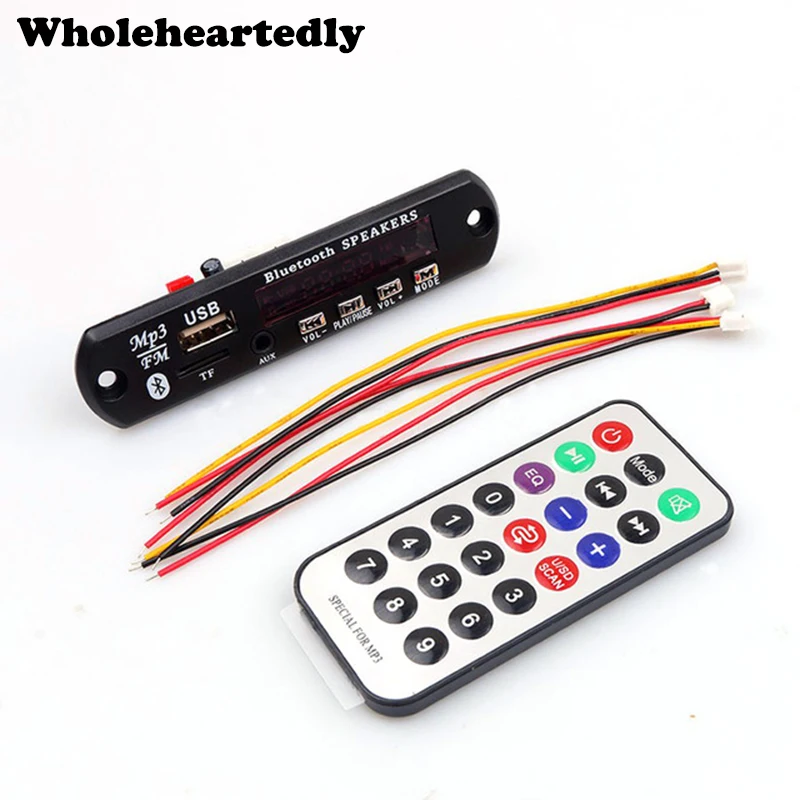 

Newest Wireless Bluetooth Speaker MP3 WMA Decoding Board Module Audio AUX Car TF Card Slot FM Radio Display With Remote Control