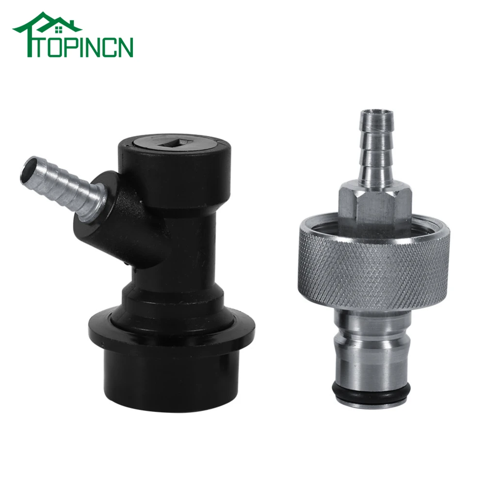 

Home Brew Fitting Carbonation Cap Carbonator Adapter 1/4'' Threaded Gas Ball Lock Barb Co2 Homebrew Soda Beer Brewing Connector