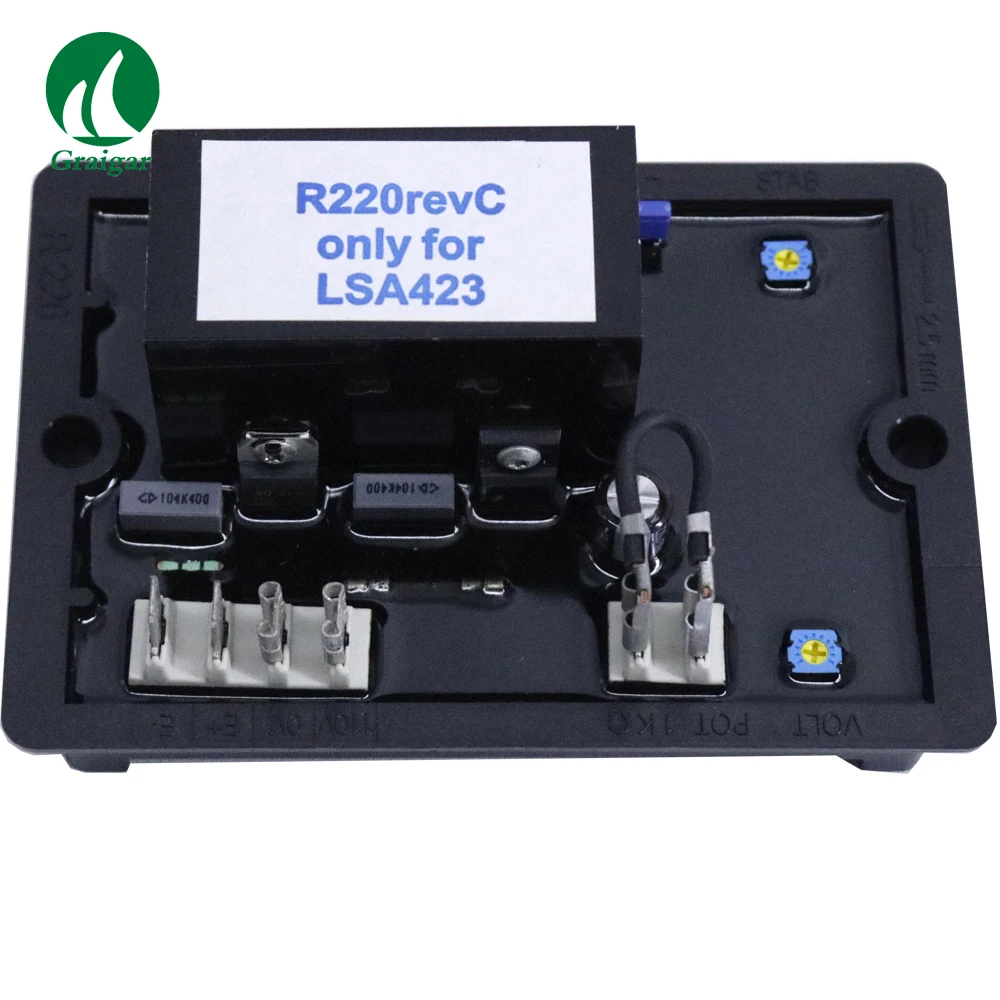 

Brush Type Diesel Generator Avr 3 phase R220 AVR R220 Generator Spare Parts AVR R220 for Leroy Somer Alternator