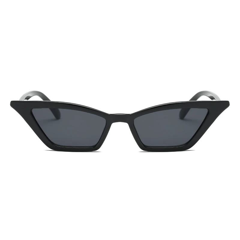 Кошачий глаз солнцезащитные очки женские роскошные брендовые дизайнерские винтажные прозрачные солнцезащитные очки Женские Ретро Красные черные очки - Цвет линз: Black Gray