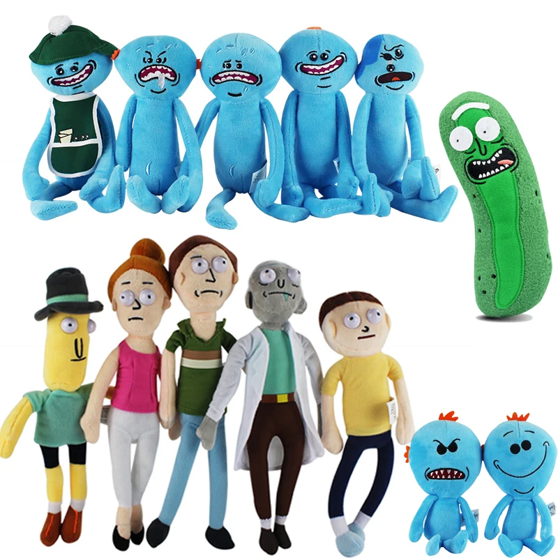 13 Style New Animation Rick and Morty Plush toys Rick Morty Rick Q Mr. Meeseeks Plush Doll toys for Home Decoration