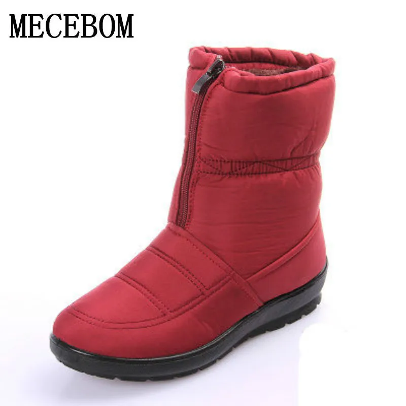 Snow Boots 2017 Winter Warm Waterproof Women Boots Mother Shoes Casual Cotton Winter Autumn Boots Femal