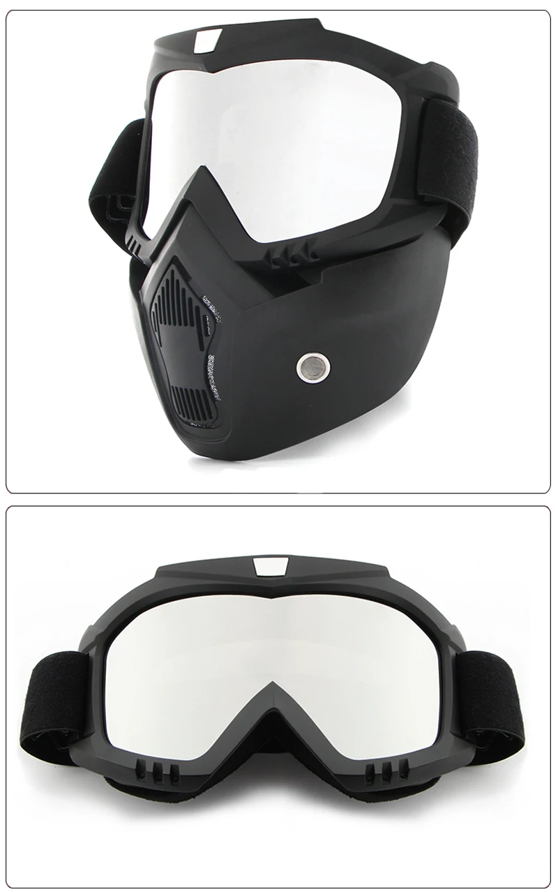 Мотоциклетные очки для мотокросса, защитные очки для мотокросса, съемные очки, УФ-защита для лыжного велосипеда, маска для шлема Halley с открытым лицом