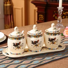 Приправа бутылки набор специй бутылок Кухня приправ соль травы сахара Бутылка соль свиньи подвалы и серверов