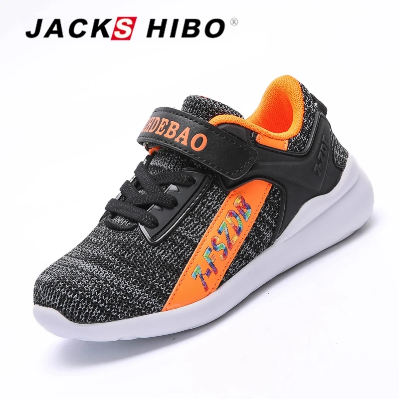 

JACKSHIBO Kids Shoes Boy Breathable Mesh Senakers School Child Sport Trainers Sneakers Fabric Casual Shoes Unisex All Season