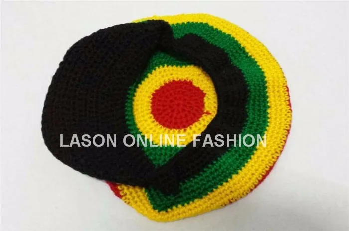 Модные женские вязаные крючком шапки Jamaica для зимы Rasta, маскарадный костюм, шляпа с козырьком