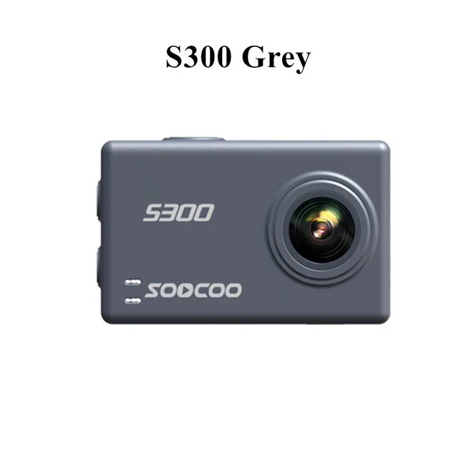 Новинка Soocoo S300 Экшн-камера 4k 30FPS 2,3" сенсорный экран wifi микрофон gps микрофон Пульт дистанционного управления чехол Спортивная камера 4k - Цвет: S300 GRAY