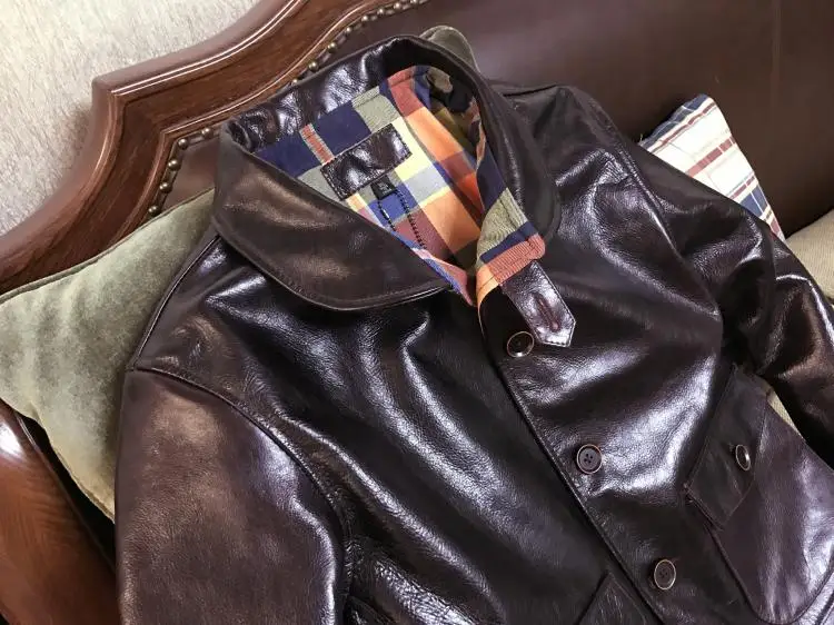 Free shipping.Brand new warm mens brown vintage cowhide Jackets,quality men genuine Leather jacket.style classic slim coat genuine leather genuine fur coats & jackets