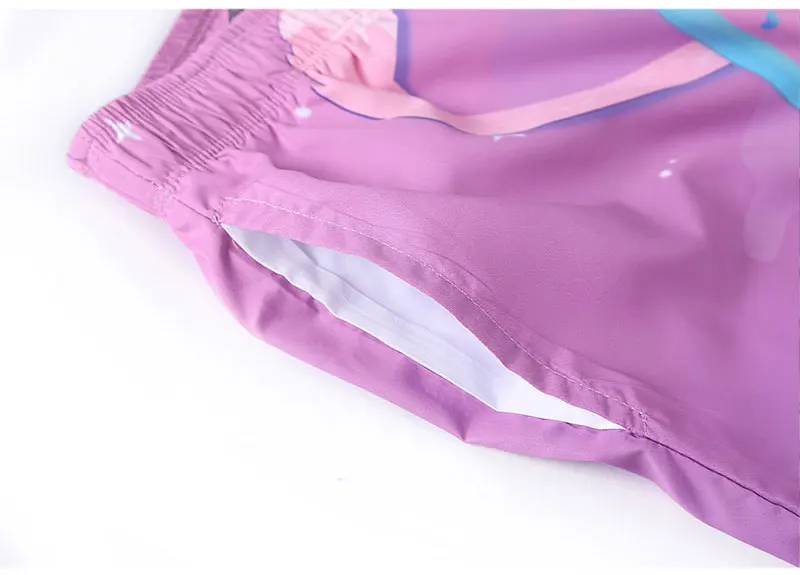 Mr. baolong Новая мода животных Симпатичные Товары для кошек принтом Короткие штаны тонкие лоскутные розовый/фиолетовый мужские Пляжные шорты