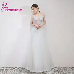 Abendkleider 2019 элегантное вечернее платье Длинные Тюлевое Платье De Soiree торжественное для женщин Abiye Gece Elbisesi
