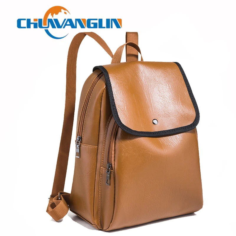 

Chuwanglin Fashion Women Backpack Youth Leather Backpacks for Teenage Girls Female School Shoulder Bag Bagpack mochila F4025