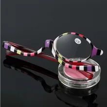 Новые модные зеркальные портативные Вращающиеся Очки для чтения