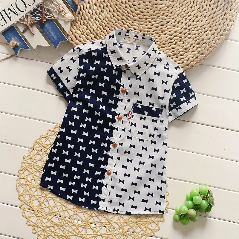 Baby Boy Shirts For Children 2018 Summer Short Sleeve Shirts Fashion
