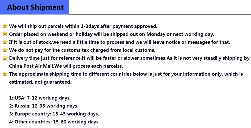 about shipment