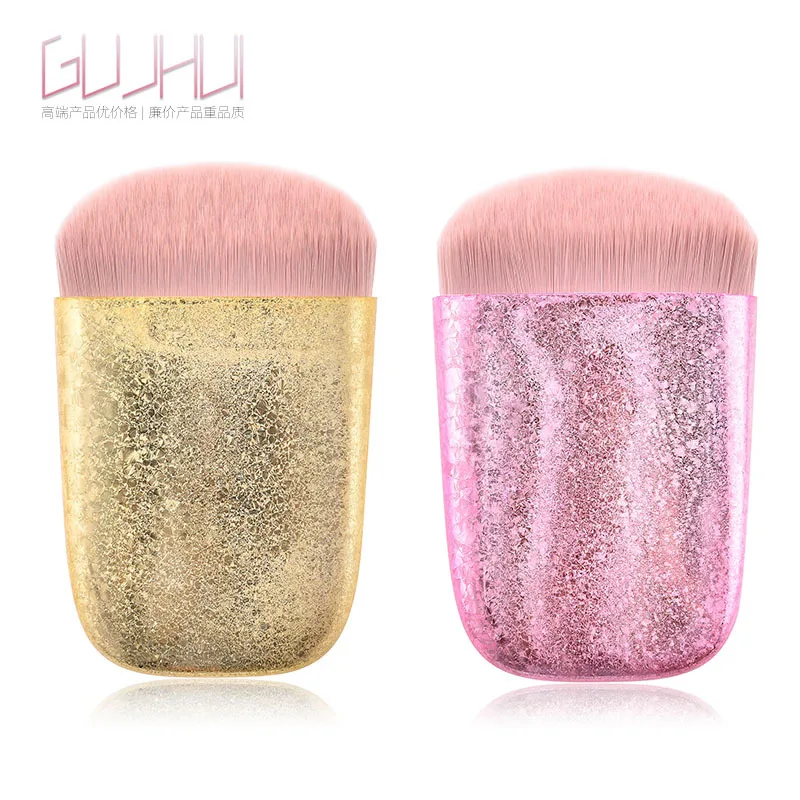

2019 Newest Rose Gold Powder Blush Brush Professional Soft Facial Finishing Powder Brushes Wood Black Handle
