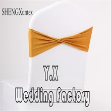 Горячая лайкра лента Подвязка из спандекса для стула для свадьбы украшение для стула