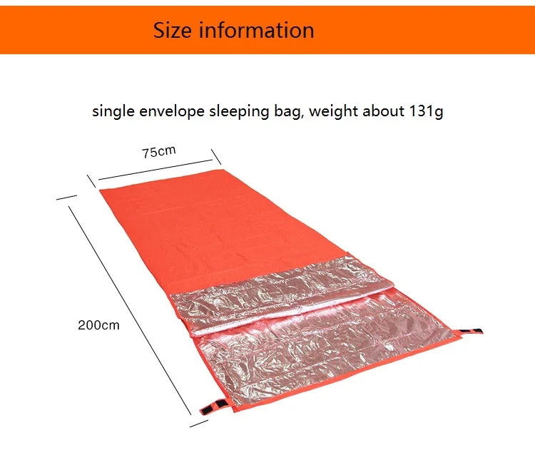 Сверхлегкий аварийный спальный мешок для выживания, походные спальные мешки для первой помощи, теплый спальный мешок, Водонепроницаемый аварийный мешок