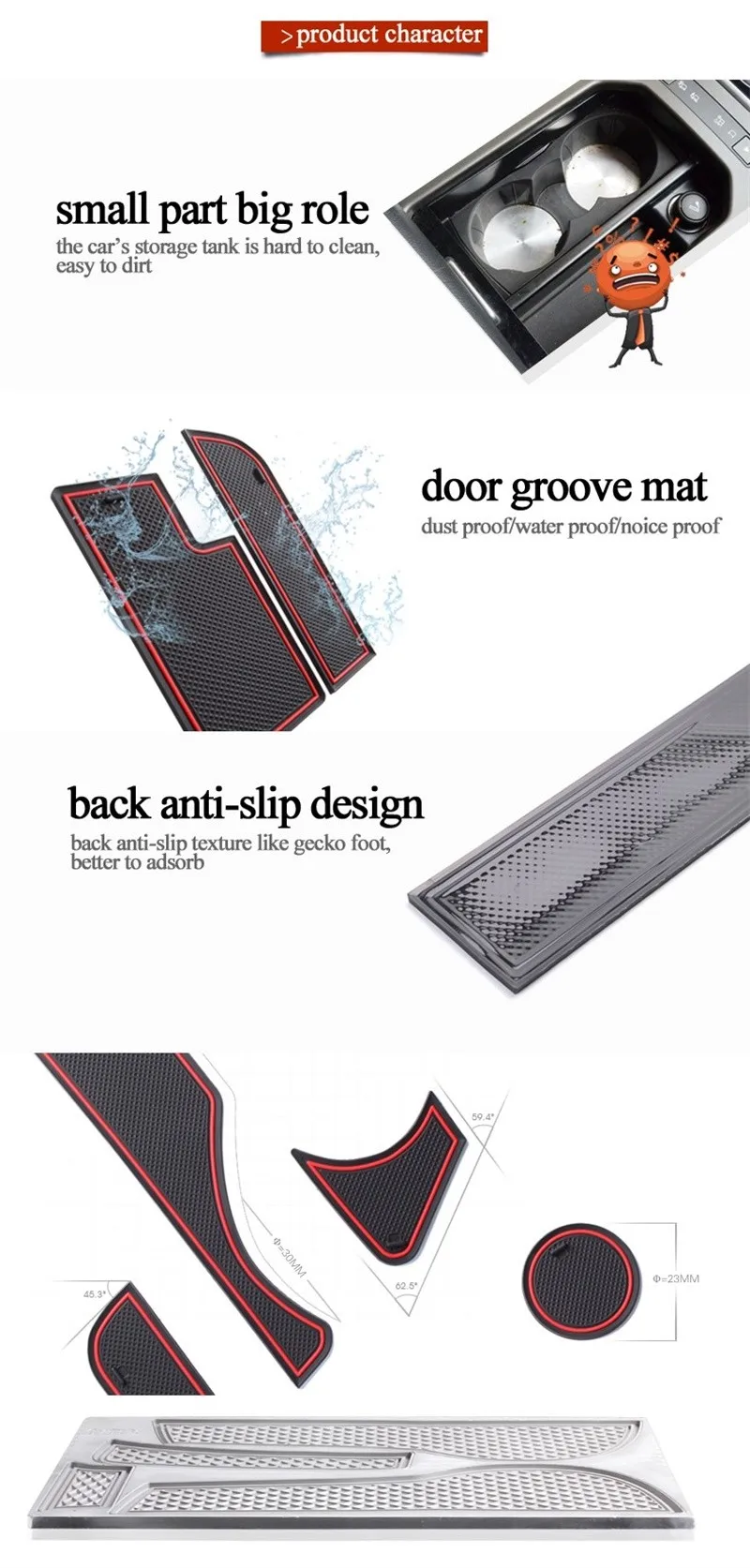 Для Skoda Rapid 2013, автомобильные Резиновые Нескользящие коврики, автомобильный слот-коврик для двери, силиконовая водная подставка, аксессуары для стайлинга автомобилей