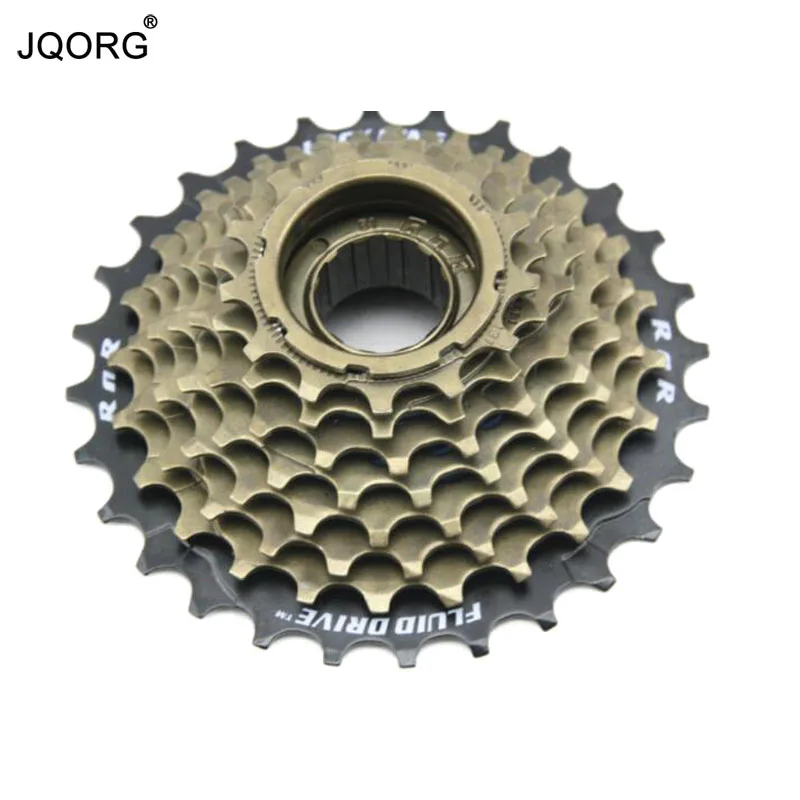 

JQORG FL1015 8 Speeds Steel Material Bicycle Freewheel 13-28T Yellow And Brown Color Mountain Bike Freewheels For Rear Wheel