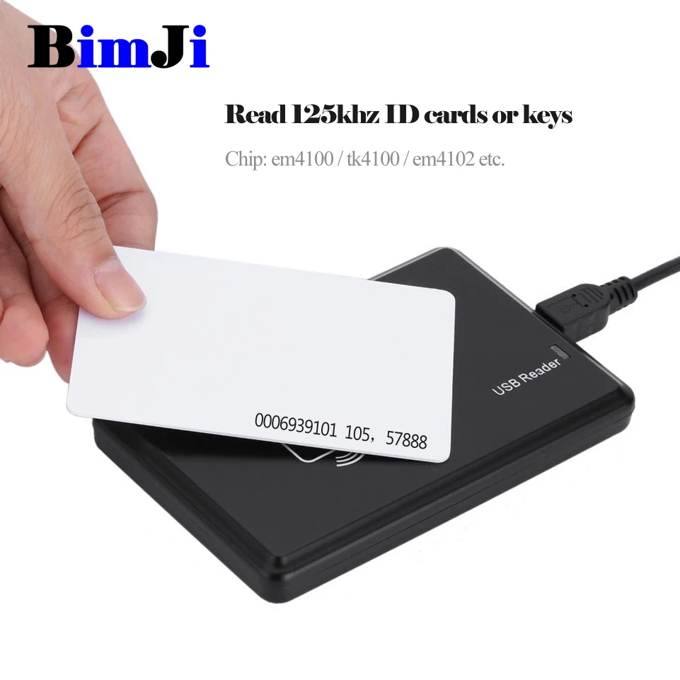 Считыватель смарт карт с USB портом EM4001 125 кГц идентификация RFID бесконтактная