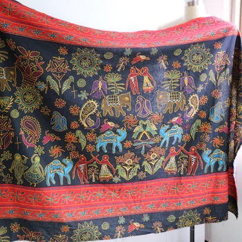 

Print egypt tissu vintage cotton linen ethnic fabric tecido 100*145cm