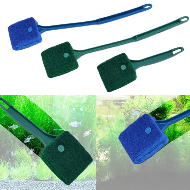 Hoomall Brush Double Sided Cleaning Brush Glass Algae Cleaner Glass