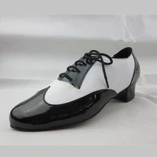 Mix Color Black White Men Latin Dance Shoes Soft Outsole Lace Up Ballroom Tango Dance Shoes Man Dance Sneakers Legend Low Square