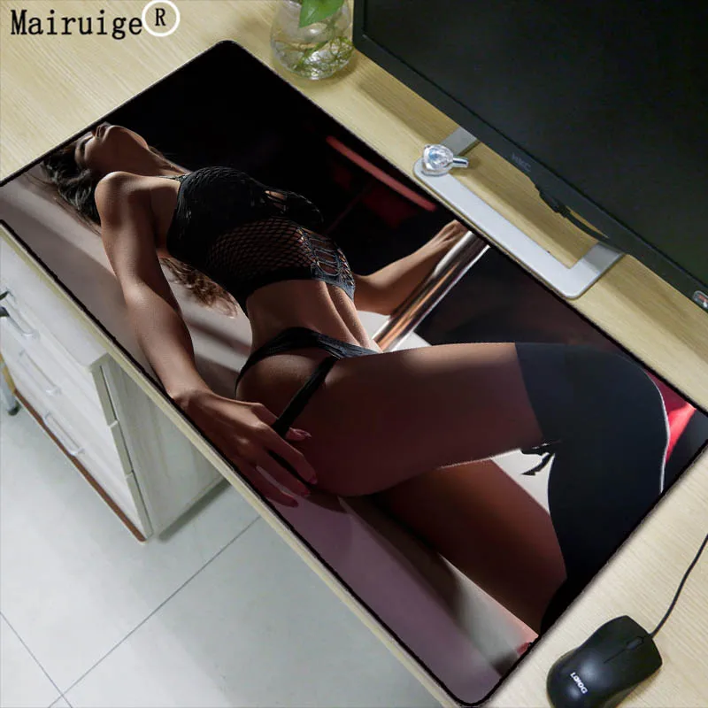 

Mairuige 90x40cm Japan Sexy Girl Butt Large Locking Edge Waterproof Mouse Pad Game Gamer Gaming Mousepad Wife Girl Friend Sister