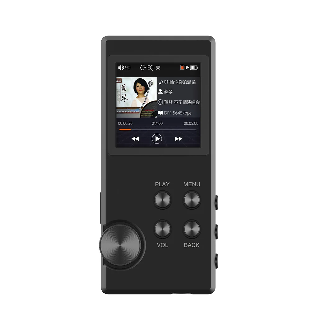 

BinFul HIFI Lossless MP3 Player, Hifi Audio Player - S6 DSD FLAC APE MP3 Player with Chip, Expandable up to 128GB