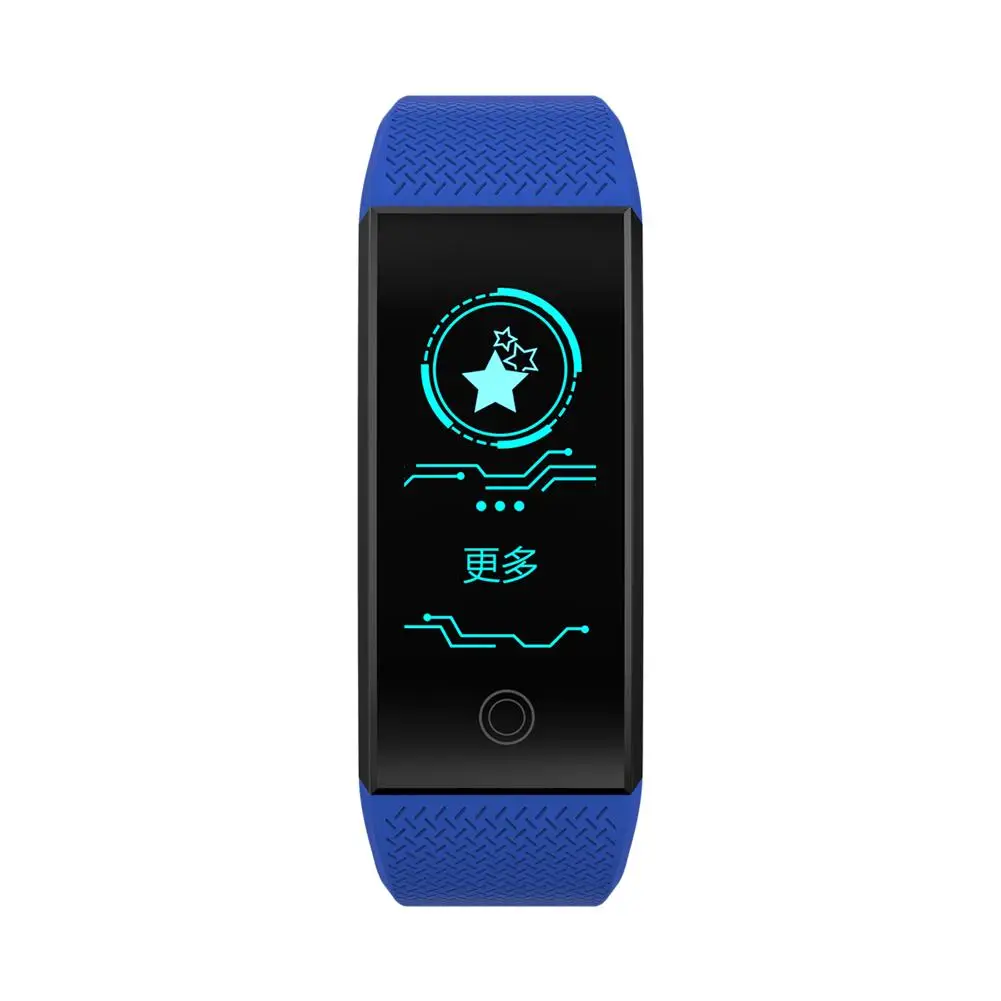 QW18 умный Браслет цветной экран фитнес-трекер спортивный браслет с монитором сердечного ритма функция контроля артериального давления - Цвет: Blue