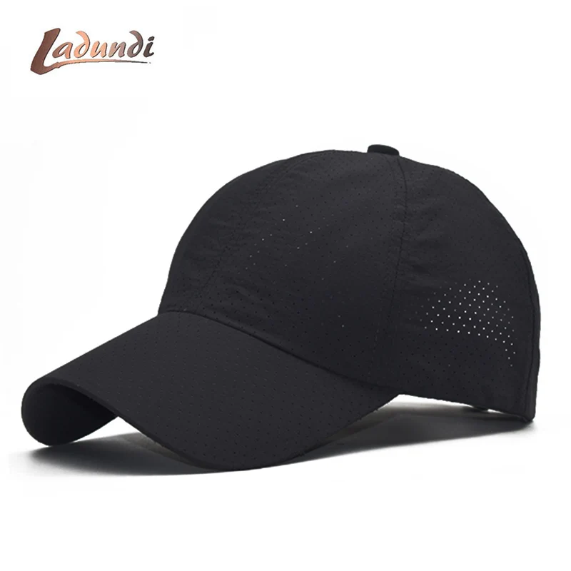 

LADUNDI Solid Summer Baseball Cap Men Snapback Women Quick Dry Mesh Cap Breathable Sun Hat Bone Masculino Trucker Cap