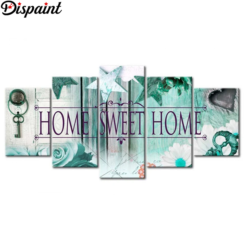 HOMFUN-5pcs-Full-Square-Round-Drill-5D-DIY-Diamond-Painting-Home-Sweet-Home-Multi-picture-Combination.jpg_.webp_640x640 (7)