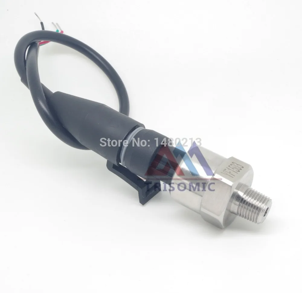 

300PSI Pressure Transducer Transmitter Output 4-20mA Gas Air Water G 1/4" BSP With 30cm Cable IP67 316 Stainless Steel Auto
