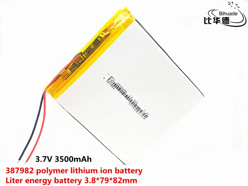 Литиевая батарея для 3,7 V, 3500mAH 387982 полимерный литий-ионный/литий-ионный аккумулятор для планшетных ПК 7 дюймов 8 дюймов 9 дюймов