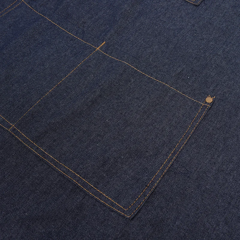 2019 New Aprons Denim Simple Blue Uniform Unisex Adult Jeans Aprons for Woman Men's Male Lady's Kitchen Cooking Pinafores