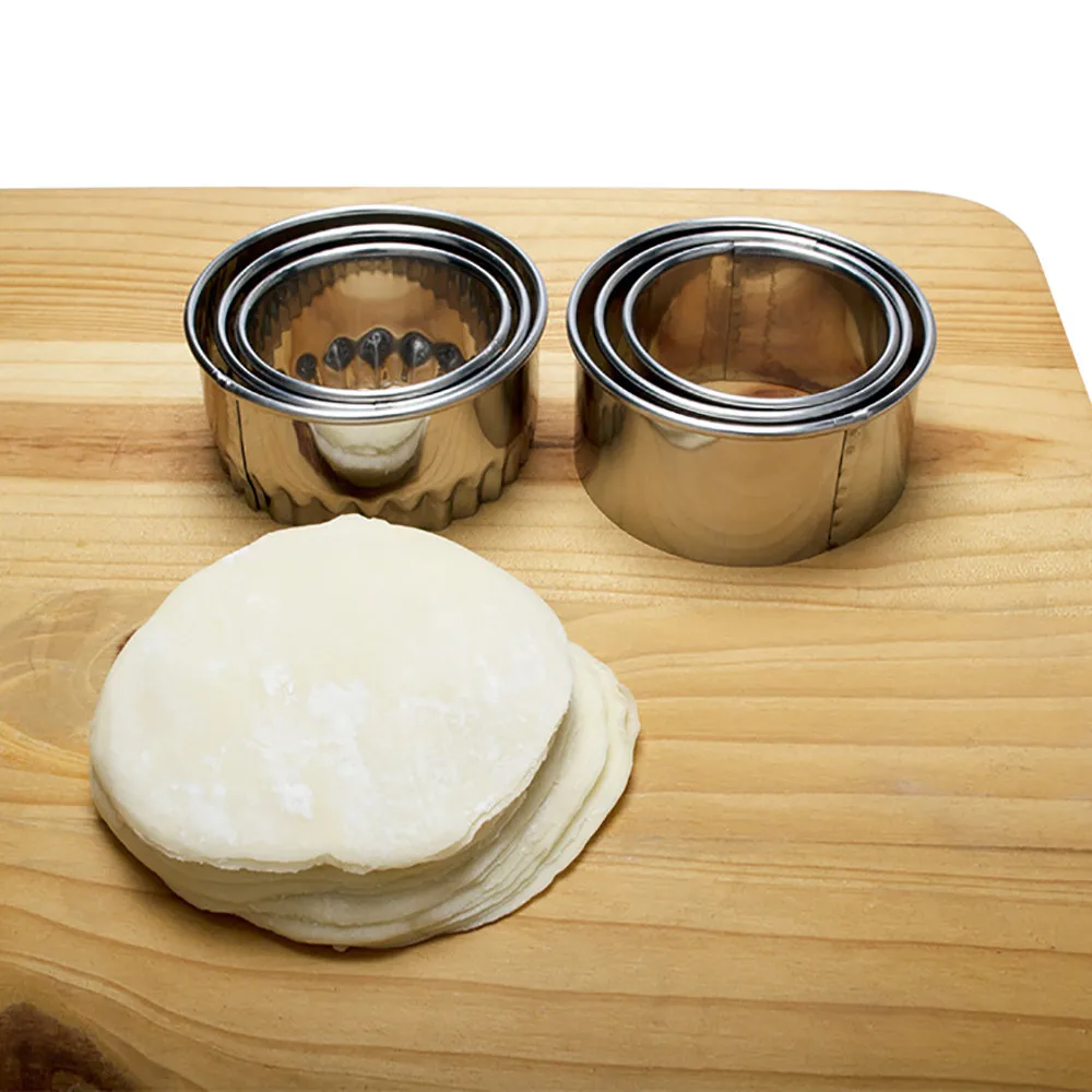 

3pcs Stainless Steel Cutter Dumplings Mould Wrappers Maker Dumpling Skin Device Dough Press Pancake Tools Kitchen Gadgets Z315