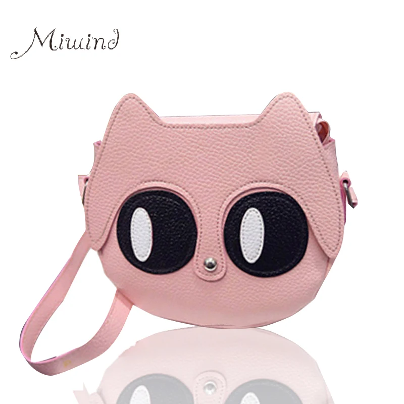  2017 Women Bag Over Shoulder Handbags Crossbody Sling Leather Children Cute Cartoon Print Girl Small Animal Round Phone Handbag 